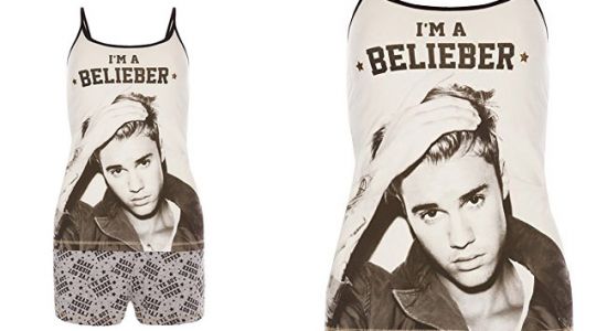 pijama con camisetas de Justin Bieber