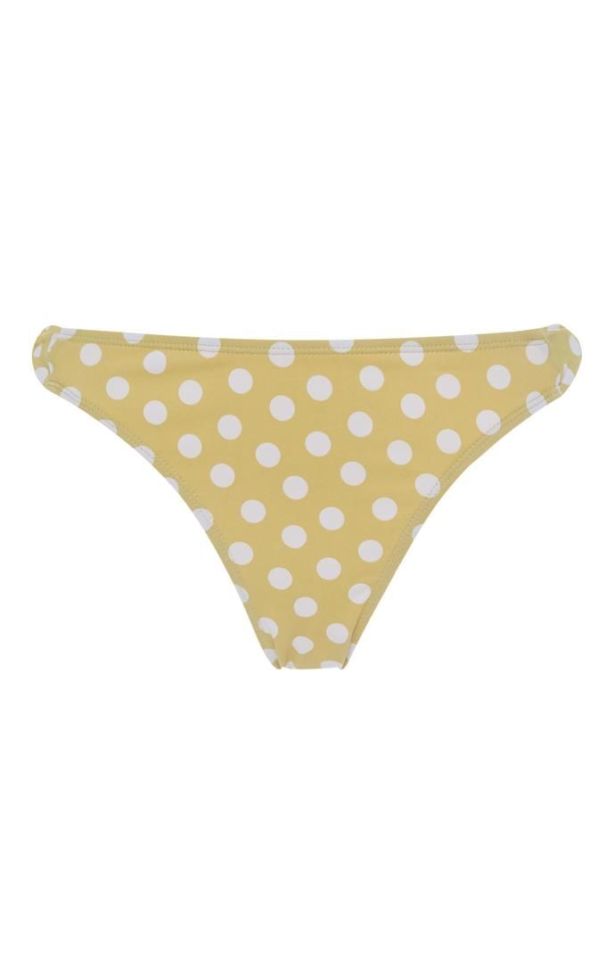 Braguita de bikini Primark amarilla con lunares