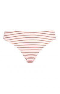Braguitas de bikini a rayas verticales blancas y rojas