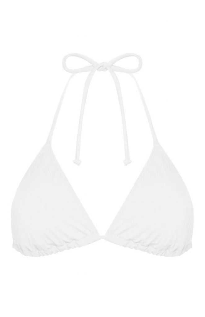 Top de bikini Primark triangular blanco para combinar