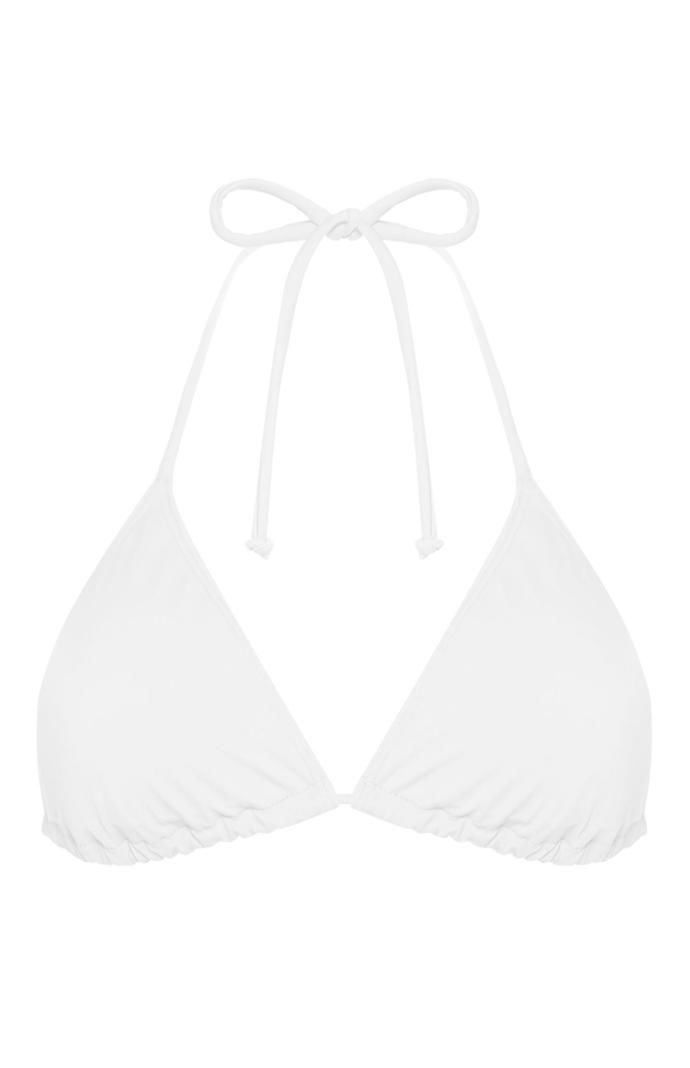Top de bikini Primark triangular blanco para combinar