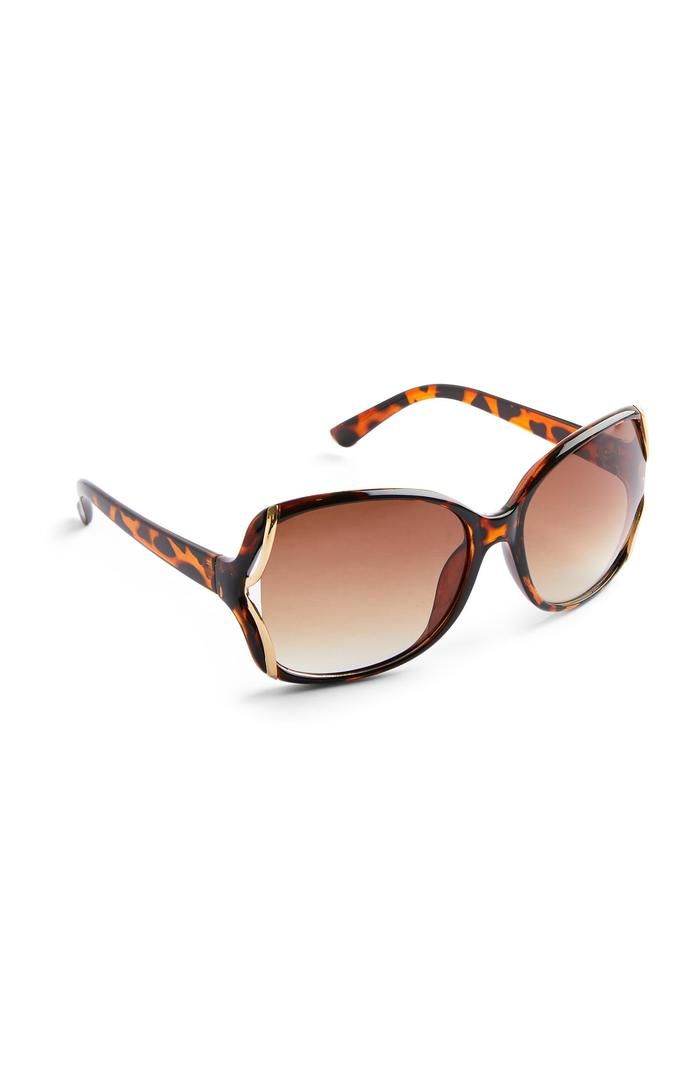 Gafas de sol Primark extragrandes marrones de carey