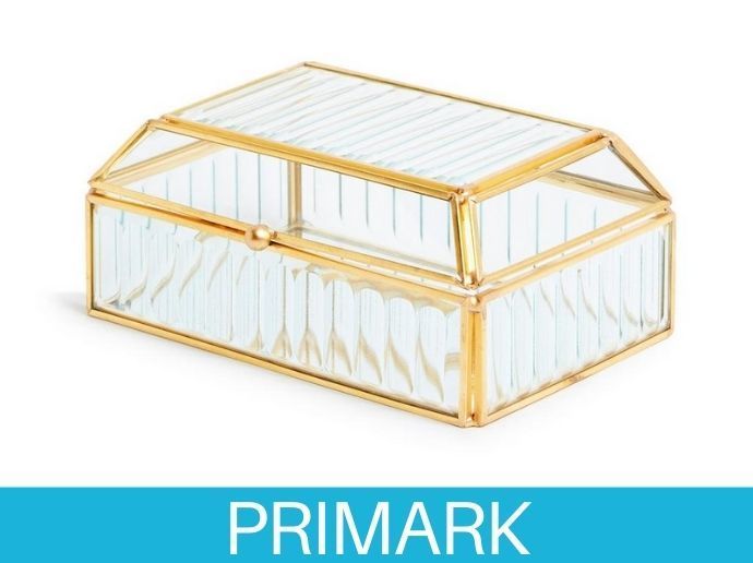 Joyero de vidrio acanalado Primark